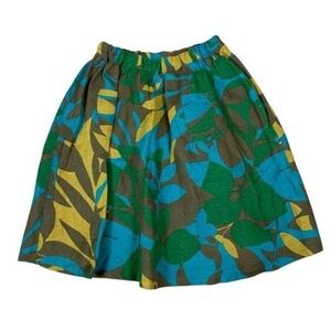 Arsene et les Pipelettes Girls Linen Skirt Size 3 Multicolor Tropical Print